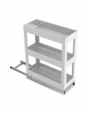 SilverBell Plus 6X20X22 Aluminium SS Finsih Pullout Organiser 3 Shelf with Base Slide