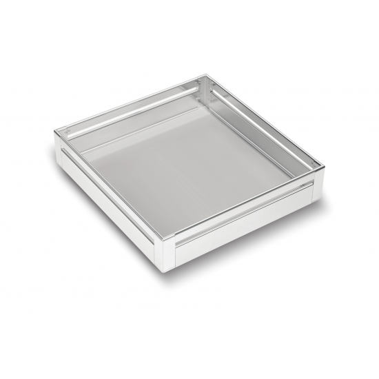 SilverBell Plus 19X20X4 Aluminium SS Bright Finish Plain Kitchen Basket