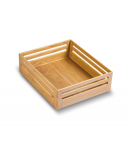 SilverBell Plus 19X20X6 Aluminium Sandal Wood Finish Plain Kitchen Basket