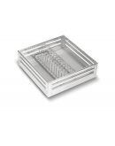 SilverBell Plus 17X20X6 Aluminium SS Finish Plate Kitchen Basket