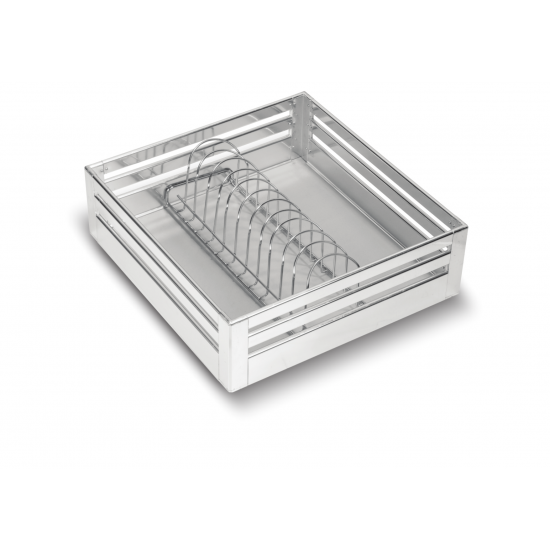 SilverBell Plus 17X20X6 Aluminium SS Finish Plate Kitchen Basket