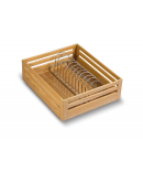 SilverBell Plus 24X20X6 Aluminium Sandal Wood Finish Plate Kitchen Basket