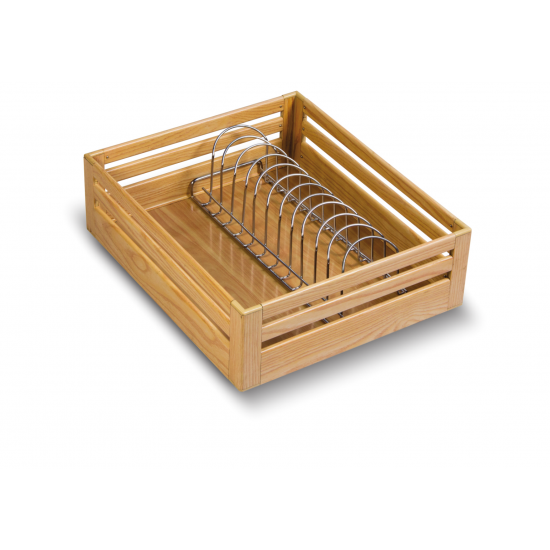 SilverBell Plus 24X20X6 Aluminium Sandal Wood Finish Plate Kitchen Basket