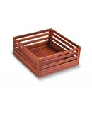 SilverBell Plus 17X20X8 Aluminium Teak Wood Finish Plain Kitchen Basket