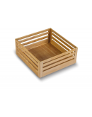 SilverBell Plus 19X20X8 Aluminium Sandal Wood Finish Plain Kitchen Basket