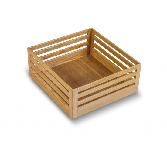 SilverBell Plus 19X20X8 Aluminium Sandal Wood Finish Plain Kitchen Basket