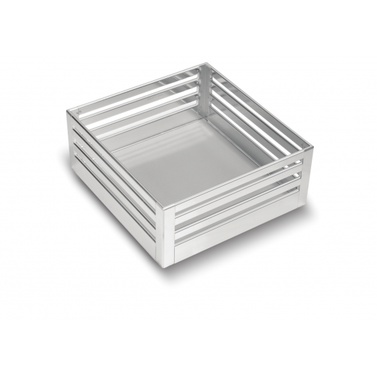 SilverBell Plus 19X20X8 Aluminium SS Finish Plain Kitchen Basket