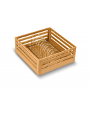 SilverBell Plus 17X20X8 Aluminium Sandal Wood Finish Thali Kitchen Basket